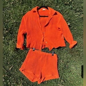 Donni orange waffle set